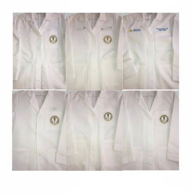 After - Clean pressed lab coats